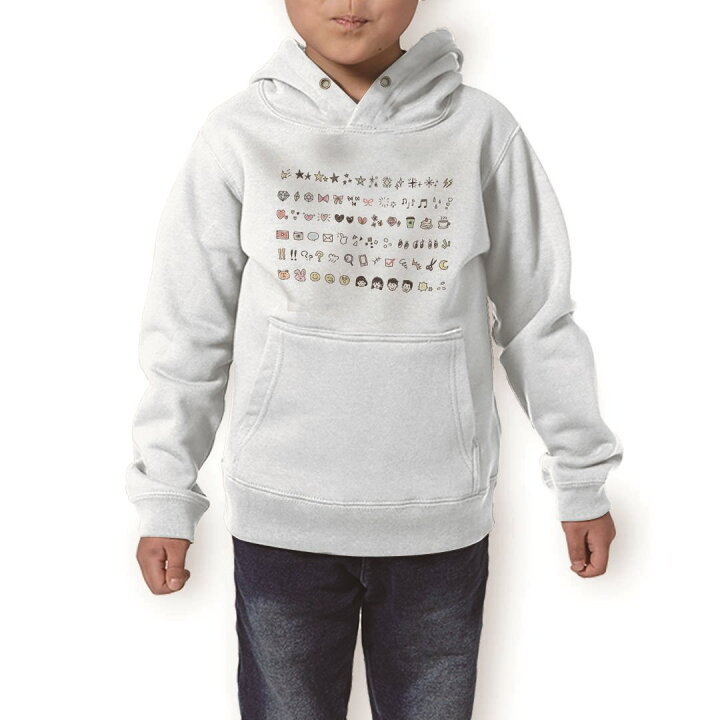 楽天市場 パーカー キッズ ホワイト グレー ブラック デザイン 110 130 150 Parker Hooded Sweatshirt フーディ 白 黒 灰色 子供 男の子 女の子 アイコン かわいい 星 Kabeコレ