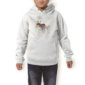 パーカー キッズ ホワイト グレー ブラック デザイン 110 130 150 parker hooded sweatshirt フーディ 白　黒　灰色 子供 男の子 女の子 015803 ギター　音楽　カラフル