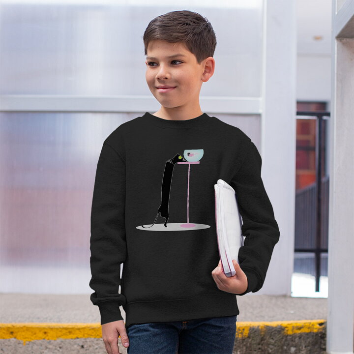 楽天市場 トレーナー キッズ 子供 長袖 ホワイト グレー ブラック デザイン 110 130 150 Sweatshirt Trainer 白 黒 灰色 裏パイル スウェット スエット 猫 動物 キャラクター Kabeコレ