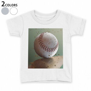 tシャツ キッズ 半袖 白地 デザイン 90 100 110 120 130 140 150 Tシャツ ティーシャツ T shirt 001610 野球 バット