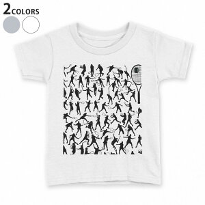 tシャツ キッズ 半袖 白地 デザイン 90 100 110 120 130 140 150 Tシャツ ティーシャツ T shirt 004831 テニス イラスト