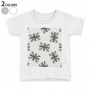 tシャツ キッズ 半袖 白地 デザイン 90 100 110 120 130 140 150 Tシャツ ティーシャツ T shirt 010686 国旗 外国 白 黒