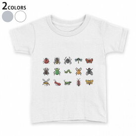tシャツ キッズ 半袖 白地 デザイン 90 100 110 120 130 140 150 Tシャツ ティーシャツ T shirt 013485 虫　昆虫　テントウムシ