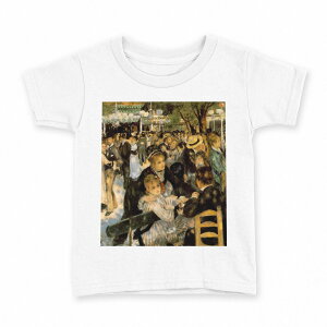 tシャツ キッズ 半袖 白地 デザイン 150 サイズ Tシャツ ティーシャツ T shirt 003239 人物 絵画 イラスト
