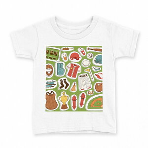 tシャツ キッズ 半袖 白地 デザイン 100 サイズ Tシャツ ティーシャツ T shirt 015711 野球 運動 球技