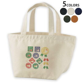 デザインランチバッグ キャンバス デイパック バッグ レディースバッグ トートバッグ ナチュラル 黒 black 009764 クリスマス　サンタ　英語