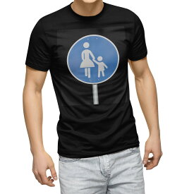 tシャツ メンズ 半袖 ブラック デザイン XS S M L XL 2XL Tシャツ ティーシャツ T shirt　黒 000826 ユニーク 標識　看板