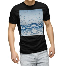 tシャツ メンズ 半袖 ブラック デザイン XS S M L XL 2XL Tシャツ ティーシャツ T shirt　黒 001748 クール 水玉　シャボン玉　バブル