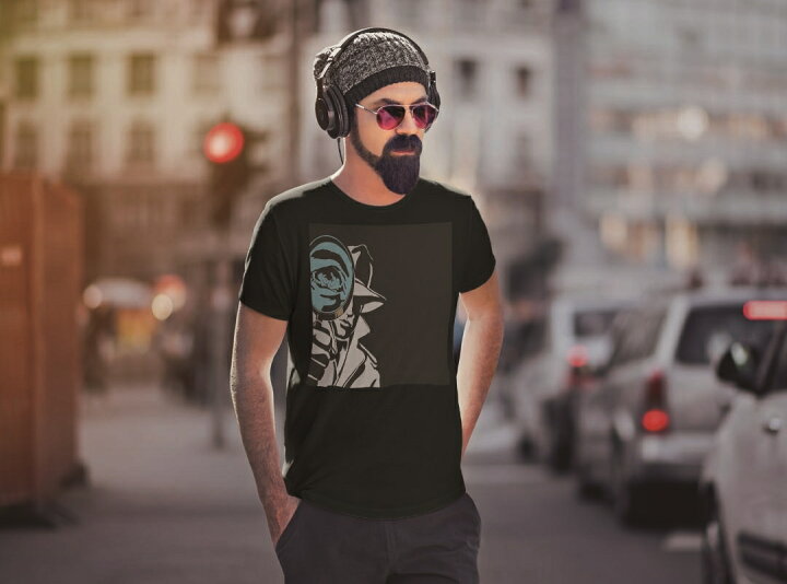 楽天市場 Tシャツ メンズ 半袖 ブラック デザイン Xs S M L Xl 2xl Tシャツ ティーシャツ T Shirt 黒 0117 探偵 人物 影 Kabeコレ