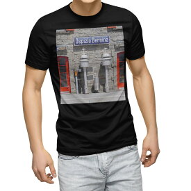 tシャツ メンズ 半袖 ブラック デザイン XS S M L XL 2XL Tシャツ ティーシャツ T shirt　黒 022970 建築物　写真