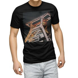 tシャツ メンズ 半袖 ブラック デザイン XS S M L XL 2XL Tシャツ ティーシャツ T shirt　黒 022980 建造物　写真