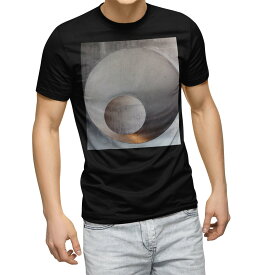 tシャツ メンズ 半袖 ブラック デザイン XS S M L XL 2XL Tシャツ ティーシャツ T shirt　黒 023160 建築物　写真