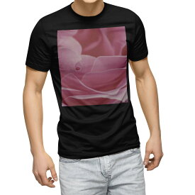 tシャツ メンズ 半袖 ブラック デザイン XS S M L XL 2XL Tシャツ ティーシャツ T shirt　黒 023681 花びら　フラワー