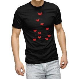 tシャツ メンズ 半袖 ブラック デザイン XS S M L XL 2XL Tシャツ ティーシャツ T shirt 黒 005797 ハート　ツリー