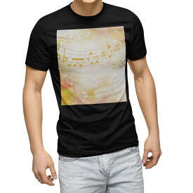 tシャツ メンズ 半袖 ブラック デザイン XS S M L XL 2XL Tシャツ ティーシャツ T shirt　黒 006862 ラグジュアリー 音符　楽譜