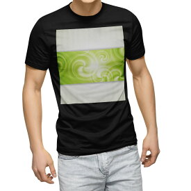 tシャツ メンズ 半袖 ブラック デザイン XS S M L XL 2XL Tシャツ ティーシャツ T shirt　黒 007823 ユニーク うずまき　緑　グリーン