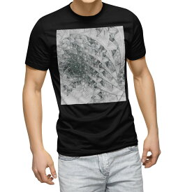 tシャツ メンズ 半袖 ブラック デザイン XS S M L XL 2XL Tシャツ ティーシャツ T shirt　黒 008192 ユニーク イラスト　うずまき　白黒　模様