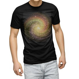 tシャツ メンズ 半袖 ブラック デザイン XS S M L XL 2XL Tシャツ ティーシャツ T shirt　黒 008698 クール カラフル　宇宙　スペース