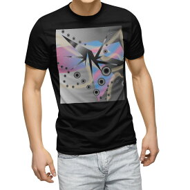 tシャツ メンズ 半袖 ブラック デザイン XS S M L XL 2XL Tシャツ ティーシャツ T shirt　黒 008721 ユニーク カラフル　模様