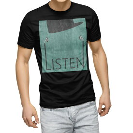 tシャツ メンズ 半袖 ブラック デザイン XS S M L XL 2XL Tシャツ ティーシャツ T shirt　黒 011185 音楽　帽子　ファッション