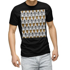 tシャツ メンズ 半袖 ブラック デザイン XS S M L XL 2XL Tシャツ ティーシャツ T shirt　黒 011656 動物　アニマル　ヒョウ