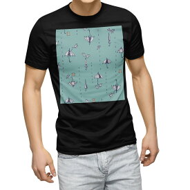 tシャツ メンズ 半袖 ブラック デザイン XS S M L XL 2XL Tシャツ ティーシャツ T shirt　黒 014635 雨　傘　イラスト