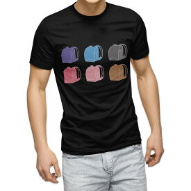 tシャツ メンズ 半袖 ブラック デザイン XS S M L XL 2XL Tシャツ ティーシャツ T shirt 黒 015342 ランドセル　入学式　カラフル