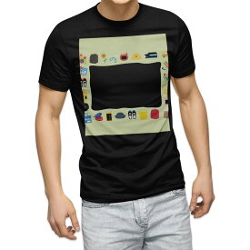 tシャツ メンズ 半袖 ブラック デザイン XS S M L XL 2XL Tシャツ ティーシャツ T shirt 黒 015409 ランドセル　入学式　カラフル