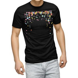 tシャツ メンズ 半袖 ブラック デザイン XS S M L XL 2XL Tシャツ ティーシャツ T shirt 黒 015428 誕生日　飾り　デコ