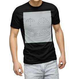 tシャツ メンズ 半袖 ブラック デザイン XS S M L XL 2XL Tシャツ ティーシャツ T shirt　黒 016325 傘　梅雨　モノクロ