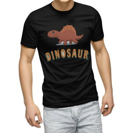 tシャツ メンズ 半袖 ブラック デザイン XS S M L XL 2XL Tシャツ ティーシャツ T shirt　黒 017551 ダイナソー　 ダイナソー　恐竜　Dinosaur