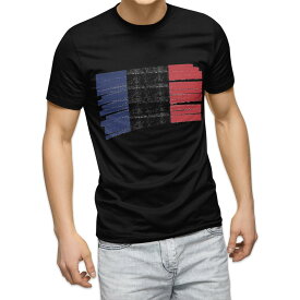 tシャツ メンズ 半袖 ブラック デザイン XS S M L XL 2XL Tシャツ ティーシャツ T shirt 黒 018449 france フランス