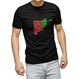 tシャツ メンズ 半袖 ブラック デザイン XS S M L XL 2XL Tシャツ ティーシャツ T shirt 黒 018752 afghanistan アフガニスタン