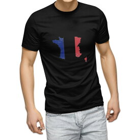 tシャツ メンズ 半袖 ブラック デザイン XS S M L XL 2XL Tシャツ ティーシャツ T shirt 黒 018828 france フランス