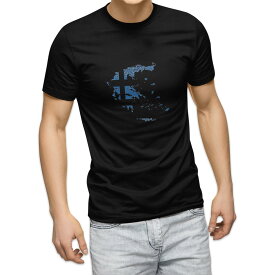 tシャツ メンズ 半袖 ブラック デザイン XS S M L XL 2XL Tシャツ ティーシャツ T shirt 黒 018836 greece ギリシャ