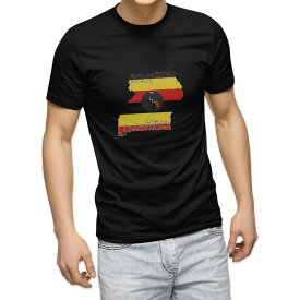 tシャツ メンズ 半袖 ブラック デザイン XS S M L XL 2XL Tシャツ ティーシャツ T shirt 黒 018974 uganda ウガンダ