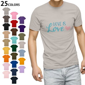 選べる25カラー tシャツ メンズ 半袖 ホワイト グレー デザイン S M L XL 2XL　3XL Tシャツ ティーシャツ T shirt 031855 ラブ 文字 ブルー