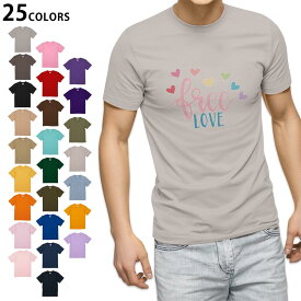 選べる25カラー tシャツ メンズ 半袖 ホワイト グレー デザイン S M L XL 2XL　3XL Tシャツ ティーシャツ T shirt 031859 ラブ 文字 ハート