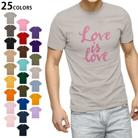 選べる25カラー tシャツ メンズ 半袖 ホワイト グレー デザイン S M L XL 2XL　3XL Tシャツ ティーシャツ T shirt 031880 ラブ 文字 ピンク