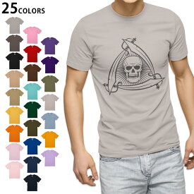 選べる25カラー tシャツ メンズ 半袖 ホワイト グレー デザイン S M L XL 2XL　3XL Tシャツ ティーシャツ T shirt 032149 スカル パイレーツ