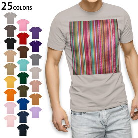 選べる25カラー tシャツ メンズ 半袖 ホワイト グレー デザイン S M L XL 2XL　3XL Tシャツ ティーシャツ T shirt004832 チェック・ボーダー ラブリー 模様　しましま