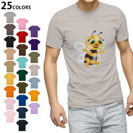 選べる25カラー tシャツ メンズ 半袖 ホワイト グレー デザイン S M L XL 2XL　3XL Tシャツ ティーシャツ T shirt005973 ユニーク イラスト　蜂　キャラクター