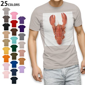 選べる25カラー tシャツ メンズ 半袖 ホワイト グレー デザイン S M L XL 2XL　3XL Tシャツ ティーシャツ T shirt006638 アニマル ザリガニ　生き物