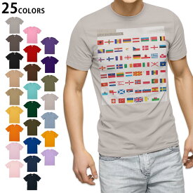 選べる25カラー tシャツ メンズ 半袖 ホワイト グレー デザイン S M L XL 2XL 3XL Tシャツ ティーシャツ T shirt 015769 国旗　かわいい　カラフル