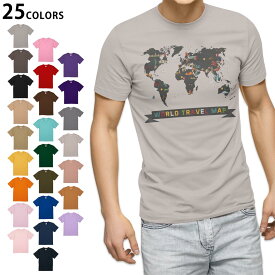 選べる25カラー tシャツ メンズ 半袖 ホワイト グレー デザイン S M L XL 2XL　3XL Tシャツ ティーシャツ T shirt 017538 地図 地図　map　ブラック