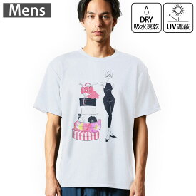 メンズ ドライTシャツ ホワイト 半袖 4.1オンス ジム トレーニング スポーツ 運動会 ドライアスレチック UVカット 紫外線遮蔽 吸水速乾 デザイン Tshirt S M L XL 2XL 3XL 4XL 5XL 6XL 015558 女の人　買い物　プレゼント　おしゃれ