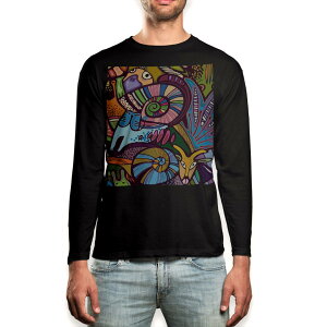 O tVc Y  ubN fUC XS S M L XL 2XL T eB[Vc  black T shirt long sleeve 002490 @CXg@Jt