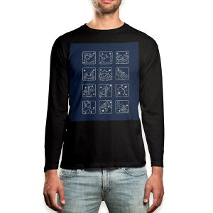 O tVc Y  ubN fUC XS S M L XL 2XL T eB[Vc  black T shirt long sleeve 003354 @CXg@LN^[