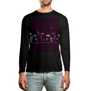 O tVc Y  ubN fUC XS S M L XL 2XL T eB[Vc  black T shirt long sleeve 007600 ԁ@t[@Jt@