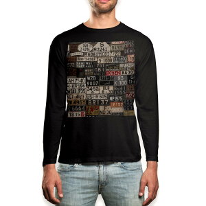 O tVc Y  ubN fUC XS S M L XL 2XL T eB[Vc  black T shirt long sleeve 008544 io[@v[g@Jt@ʐ^